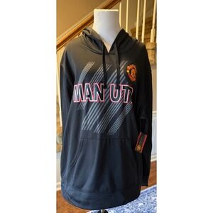 Manchester United FC Black Hoodie Official Merchandise Men's L/G